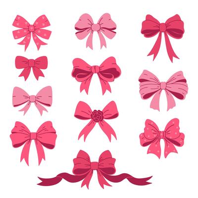 Pink Bow Vector Art, Icons, and Graphics for Free Download
