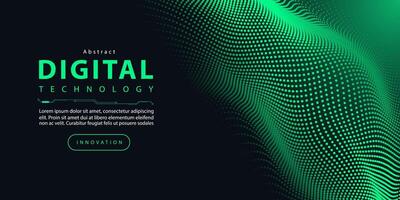tecnología digital futurista Internet red conexión negro verde fondo, azul resumen ciber información comunicación, ai grande datos ciencia, innovación futuro tecnología línea ilustración vector 3d