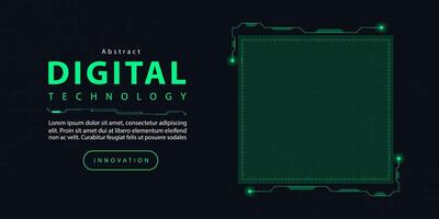 tecnología digital futurista Internet red conexión oscuro negro fondo, verde resumen ciber información comunicación, ai grande datos ciencia, innovación futuro tecnología línea ilustración vector 3d