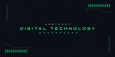 Technology digital futuristic internet network connection dark black background, green abstract cyber information communication, Ai big data science, innovation future tech line illustration vector 3d