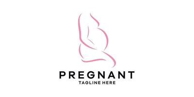 pregnancy logo design, pregnancy health, logo design template, symbol idea. vector