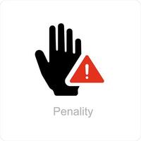 penality and data icon concept vector