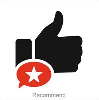 Recommend and comment icon concept vector