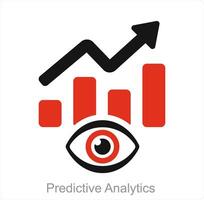Predicitive analytics and analytics icon concept vector