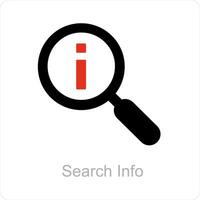 search info and information icon concept vector