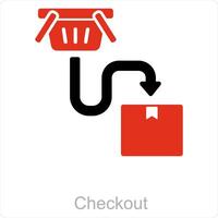 Checkout and store icon concept vector