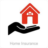 Home Insurance and house icon concept vector