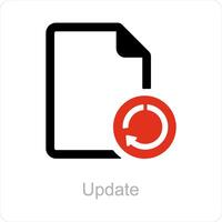 update and document icon concept vector