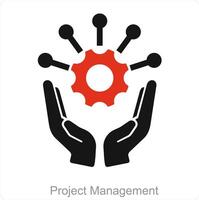 Project management and management icon concept vector