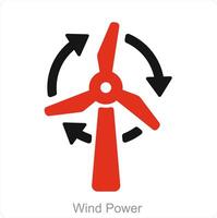 Wind Power and ecology icon concept vector