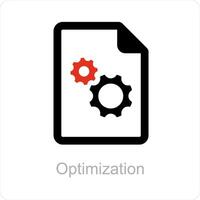 optimization and settings icon concept vector