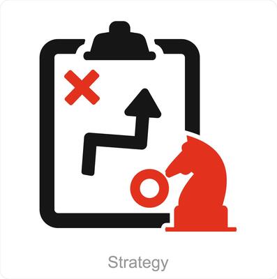 Strategy and plan icon concept