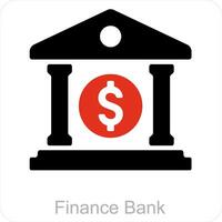 Finance Bank and banking icon concept vector