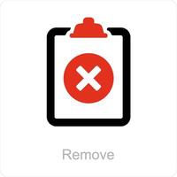 remove and delete icon concept vector