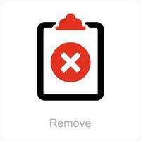 remove and delete icon concept vector