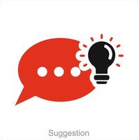 Suggestion and idea icon concept vector