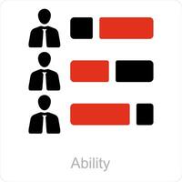 Ability and man icon concept vector