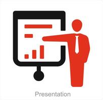 Presentation and meeting icon concept vector