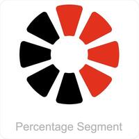 Percentage Segment and diagram icon concept vector