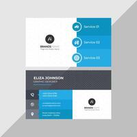 Professional modern clean minimal business card or visiting card design vector