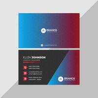 Professional modern clean minimal business card or visiting card design vector