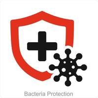 Bacteria Protection and protect icon concept vector