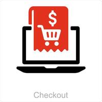 Checkout and store icon concept vector
