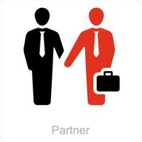 Partners and deal icon concept vector