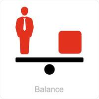 Balance and equal icon concept vector