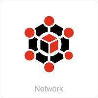 network and connection data icon concept vector