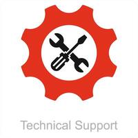 Technical support and service icon concept vector