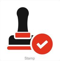 Stamp and accept icon concept vector