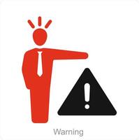 Warning and danger icon concept vector