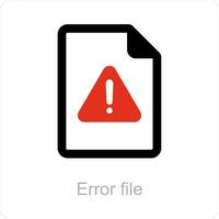 error file and report icon concept vector