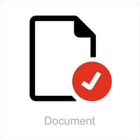 document and approved icon concept vector