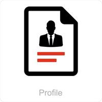 Profile and man icon concept vector