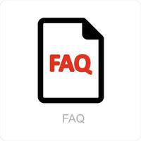 faq and service icon concept vector