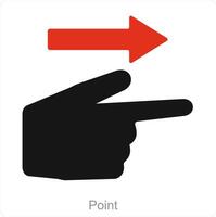 Point and direction icon concept vector