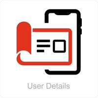 User detail and profile icon concept vector