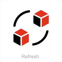 refresh and Big data icon concept vector