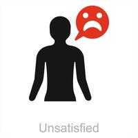 Unsatisfied and disappointed icon concept vector