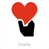 Charity and Heart icon concept vector