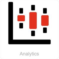 analítica y diagrama icono concepto vector