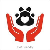 Pet Friendly and allowed icon concept vector