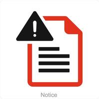 Notice and warning icon concept vector