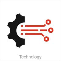 Technology and gear icon concept vector
