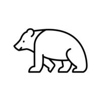 Bear icon. outline icon vector