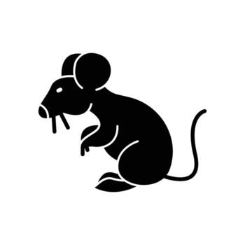 mouse icon. solid icon vector