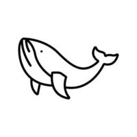 Blue Whale icon. outline icon vector