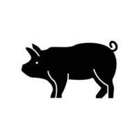 Pig icon. solid icon vector